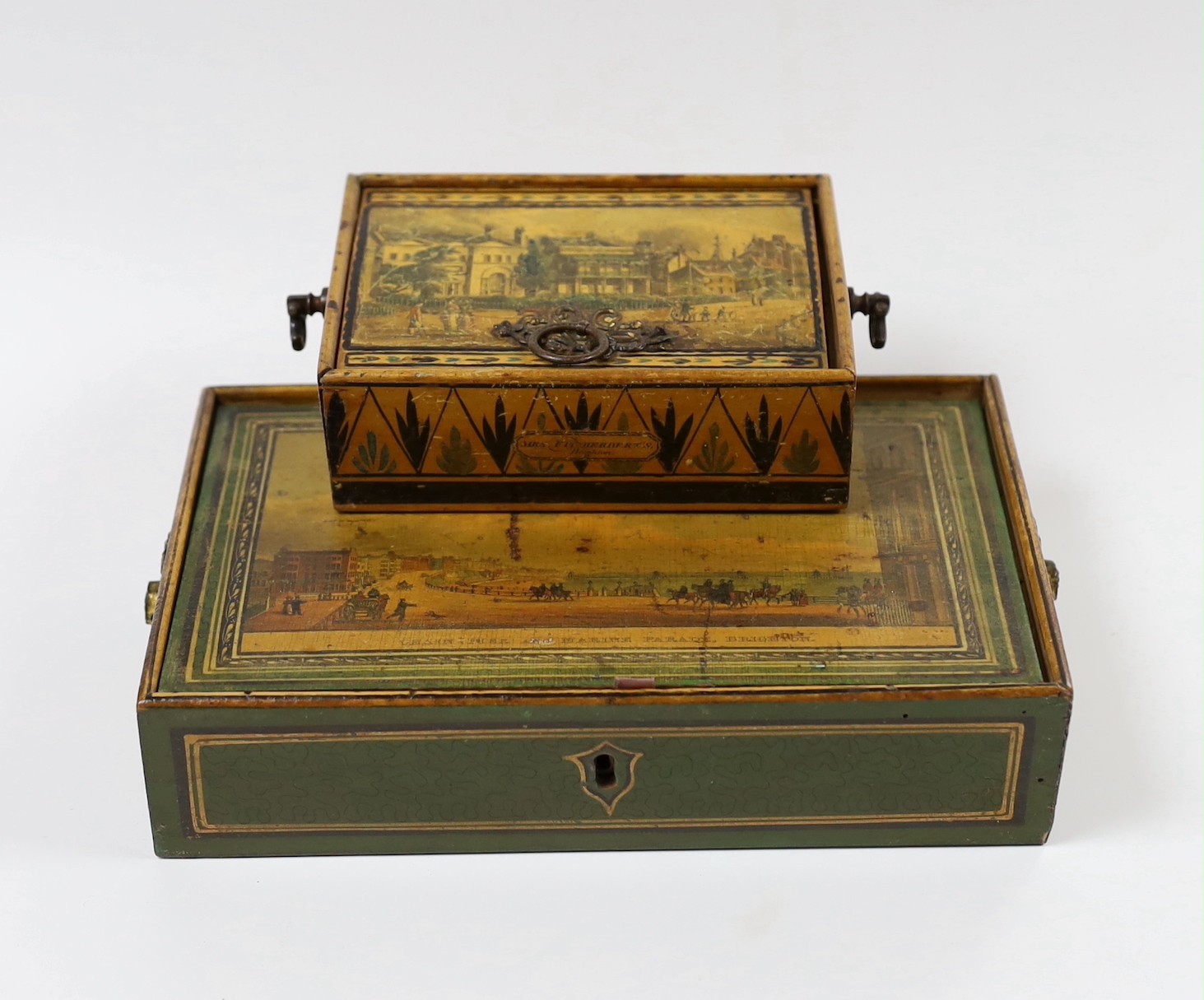 Two early 19th century boxes, Brighton